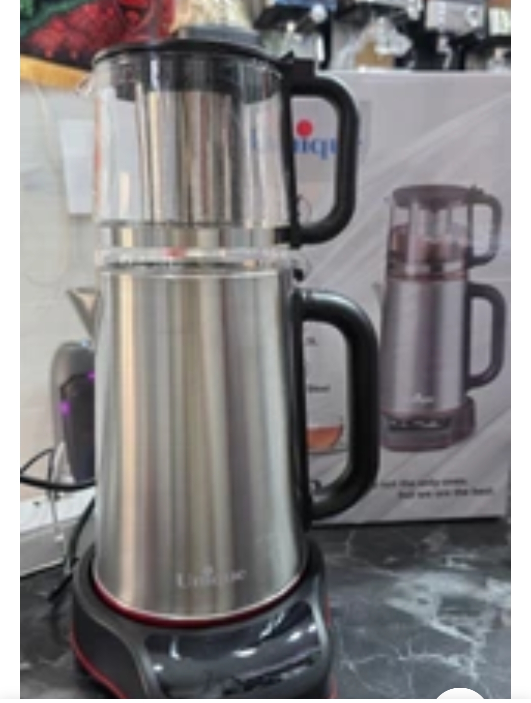 چای ساز یونیک مدل ۳۱۲۳ کتری استیل ظرفیت ۲.۵ لیتر