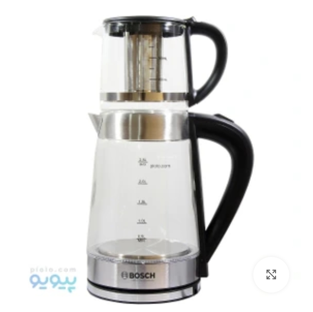 چای ساز بوش مدل BH1666 کتری و قوری شیشه‌ای ظرفیت ۲.۵ لیتر