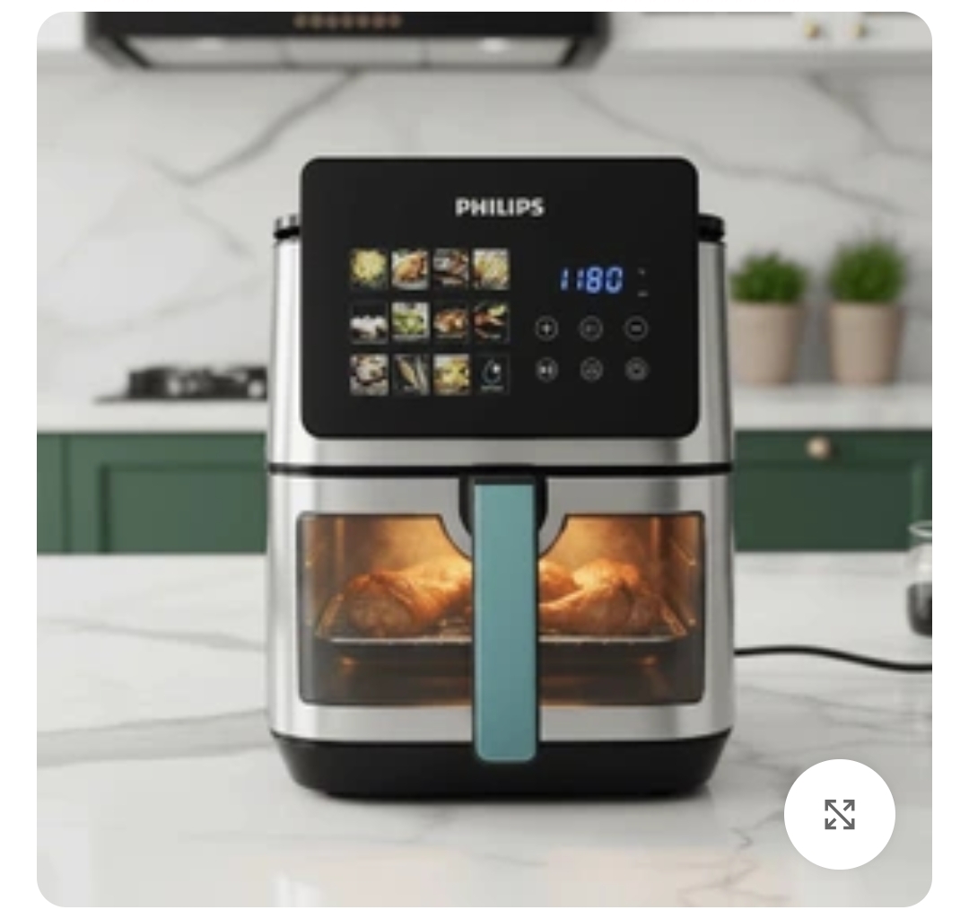 سرخ کن دوالمنت فیلیپس- ظرفیت 15 لیتری جلو پنجره ای مانیتور دار- قدرت 3500W وات- مدل PH-9276