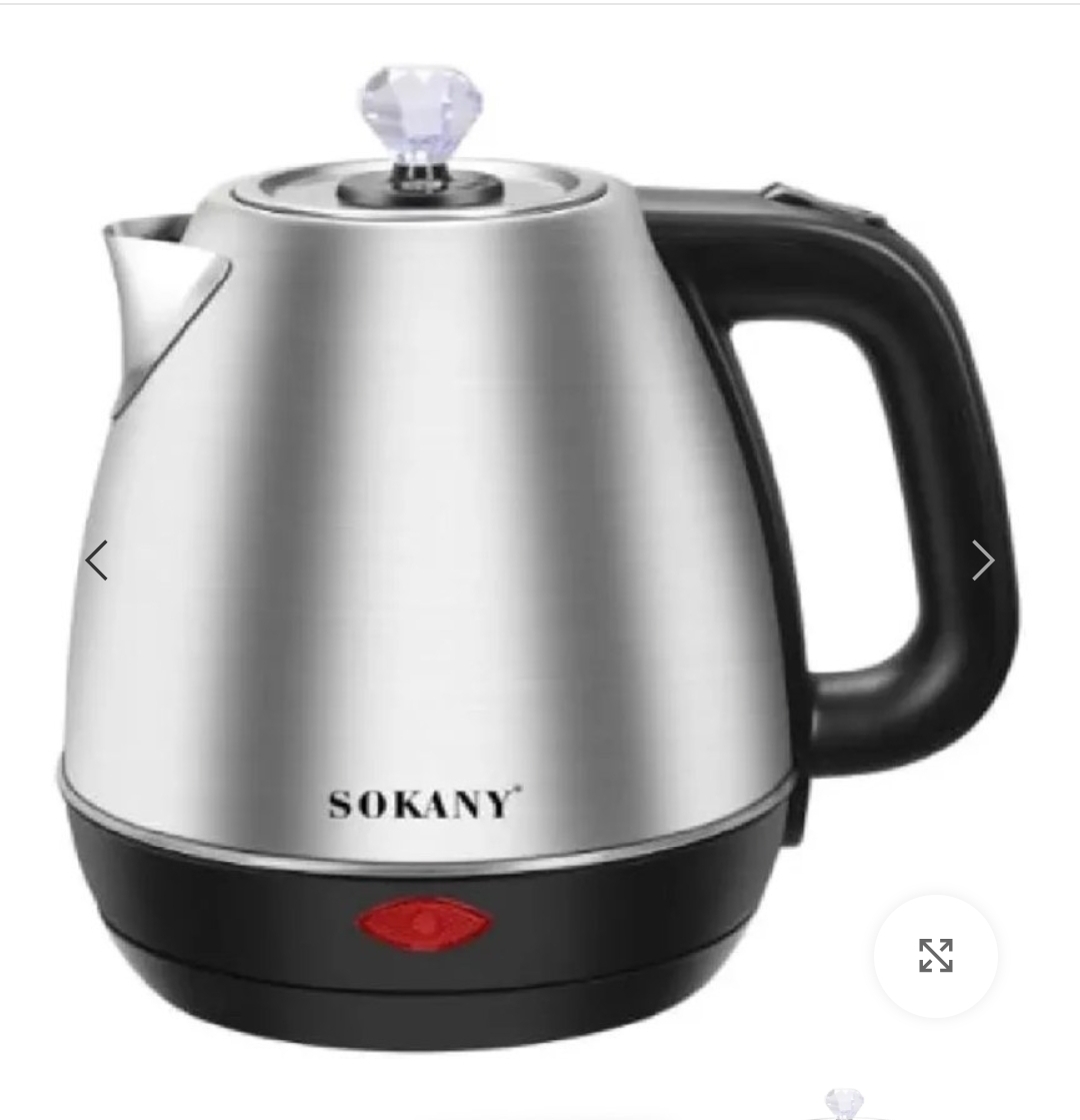 کتری برقی سوکانی 1.7 لیتری 1500 وات بدنه استیل مدل SOKANY SK-09046